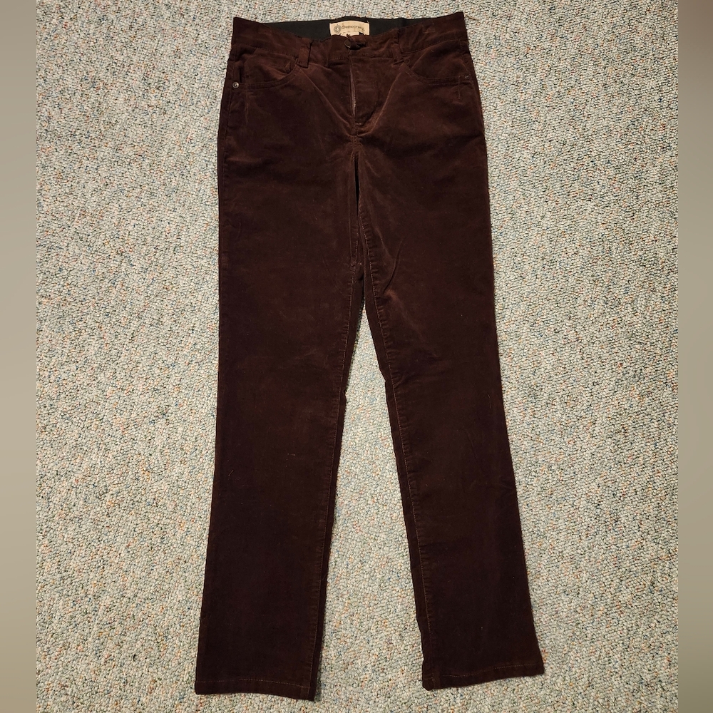 Democracy "Ab" Technology Brown Corduroy Straight Leg Pants Size 6